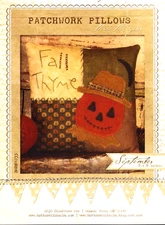 Crow Pumpkin Fall September Pillow Wool Embroidery  & Primitive applique Pattern