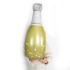 Huge Reusable Shiny Champagne Balloon Birthday Party Decoration Helium / Air