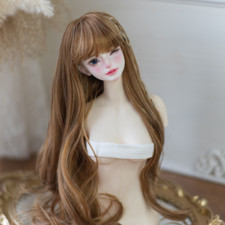 1/3 1/4 1/6 Beautiful Long Curly Wig Soft High Temperature Fiber For Bjd Doll