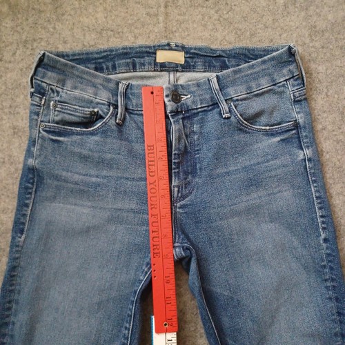 Mother Jeans Womens 27 Blue The Looker Ankle Fray Fingerprints And Muddy Feet - Picture 12 of 18