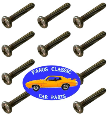 #8-32 x 7/8'' Pan Head Machine Screw Coarse Thread Cadmium Finish Ford 10pc #709
