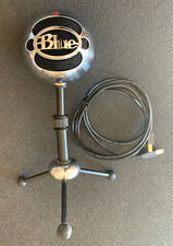 Blue Snowball USB Wired Condenser Microphone Silver Brushed Aluminum