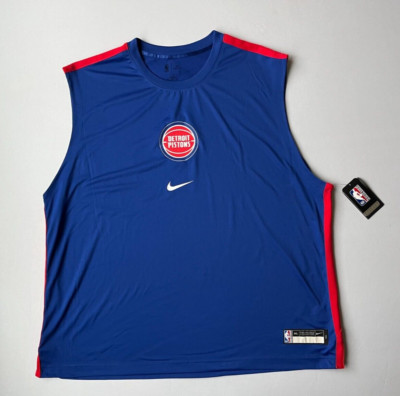 Detroit Pistons NWT Nike Pullover Sleeveless Warmup Shirt Mens Sz 3XL Tall NBA