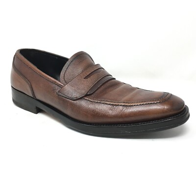 Salvatore Ferragamo Penny Brown Leather Men’s Slip On Dress Loafers Size 11 2E Salvatore Ferragamo Penny Loafers Dress Shoes Mens Size 10.5  main image 4