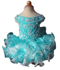 Jenniferwu Pageant Dress Girls' Tulle Princess Wedding Dress for Toddler Baby