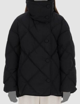 $1730 Ienki Ienki Women's Black Queen Quilted Puffer Jacket Coat Size M