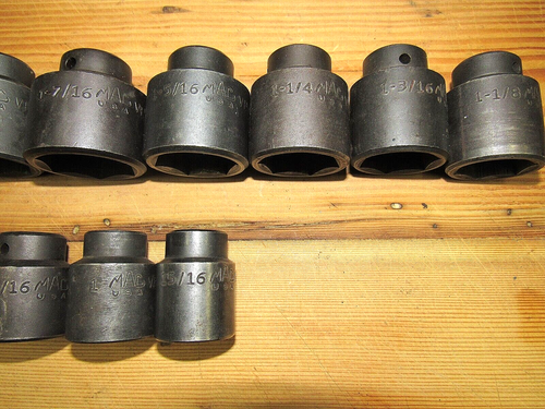 Juego de enchufes de impacto MAC Tools 1/2" Drive 11 piezas SAE 6 piezas VP- SERIE 1 9/16-15/16 - Imagen 9 de 11