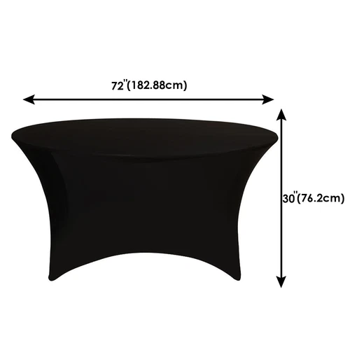 5 Fuß/6 Fuß Runde Spandex Tischdecke Tuch Hochzeit Party Home Decor Tischdecke - Bild 12 von 19