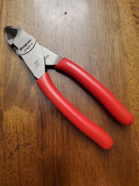 New* Snap On 87ACF RED 7.5" High Leverage Angled Diagonal Cutter Pliers New* Snap On 87ACF RED 7.5" High Leverage Angled Diagonal Cutter Pliers