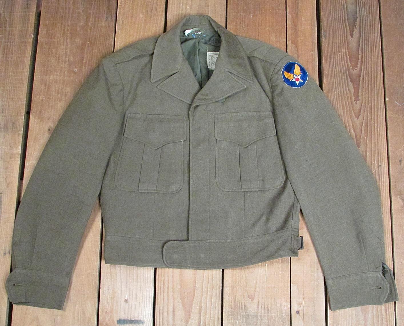 Vintage 1940s US Army Air Forces Wool Field Jacket WWII Wings Patch 34  Military