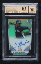 2014 Bowman Chrome Prospect Black Refractor /99 Jose Rondon BGS 9.5 Auto 0s3
