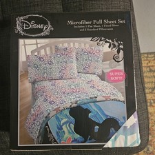 Vintage Disney Ariel The Little Mermaid Microfiber Full Sheet Set Flat Fitted