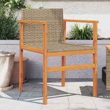 Garden Chair Beige PE rattan Medium UV-resistant materials