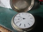 🚩BEAUTIFUL ANTIQUE COIN SILVER J. ROBERT 16s HUNTER CASE KEY POCKET WATCH — photo 1