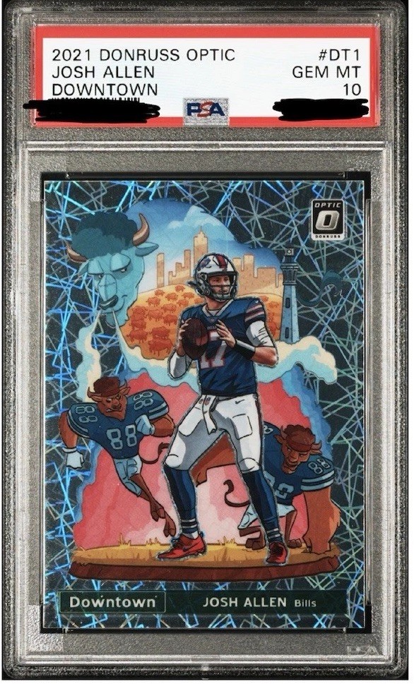 2021 PANINI DONRUSS OPTIC DOWNTOWN #DT1 JOSH ALLEN PSA 10