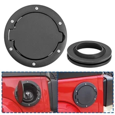 Car Fuel Filler Door Gas Cover Tank Cap For Jeep Wrangler JK Unlimited 2007-2018
