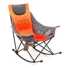 Oversized Heated Camping Chair, Folding Rocking Camping 1 PC Heated Orange
