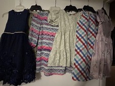 Girls Lot of 6 summer Dresses Size 6 EUC