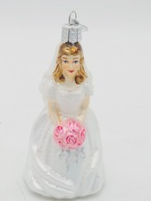 Old World Christmas Blown Glass Bride Ornament Wedding Anniversary