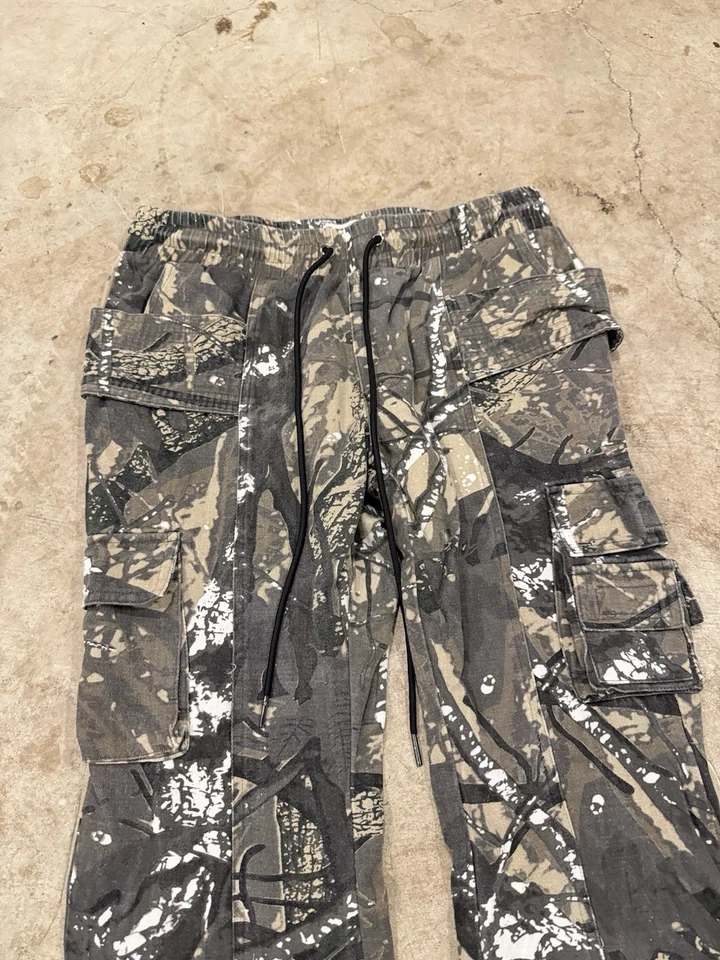 Pantalones EPTM Adultos Medianos Camuflaje Carga Pierna Ancha Caza Aire Libre Ropa de Calle Foto 4 de 4