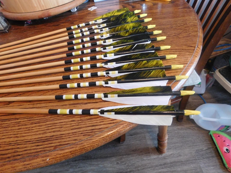 One Dozen New Matching Cedar Arrows - Image 3 of 4