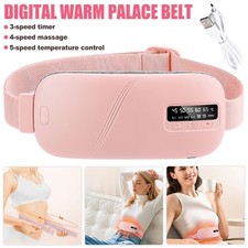 Electric Heating Menstrual Vibration Pad Belt For Period Pain Relief Cramps Gift