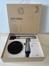 High-Speed Hair Dryer With Diffuser  Concentrator Silver LED Display New In Box