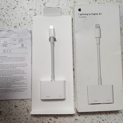 Apple Lightning Digital AV Adapter HDMI To iPhone iPad MD826AM/A-Genuine