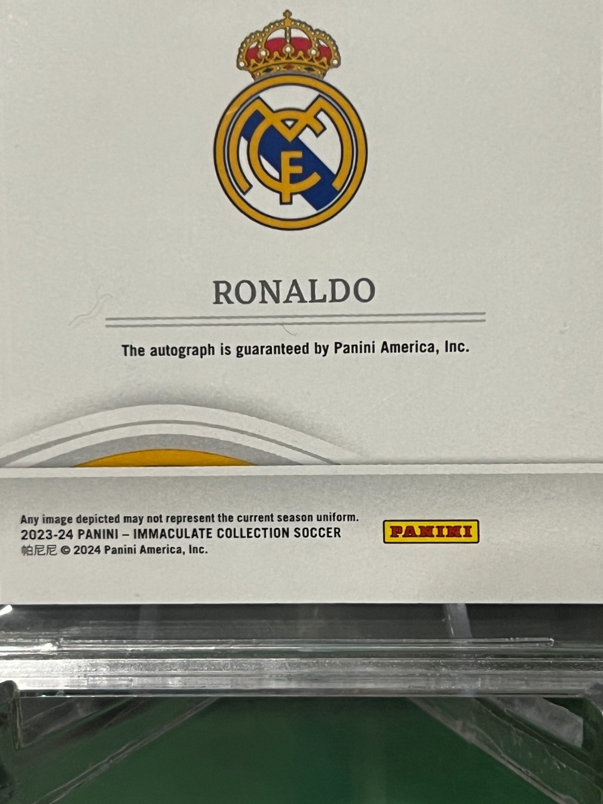 2023-24 Panini Immaculate Collection Ronaldo Autographs Auto /10 BGS 8.5 Auto 10 view 4