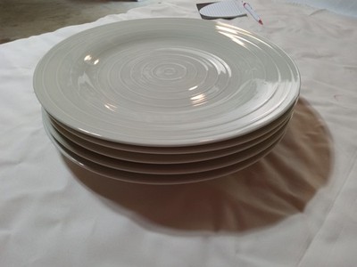 5 IKEA 365+ ANNE NILSSON Dinner Plates Design Concentric Circles green 10 5/8''