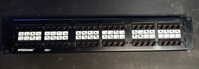 Hubbell P5E48UE SpeedGain C5E+ 2U 48-Port Rack Mountable Patch Panel
