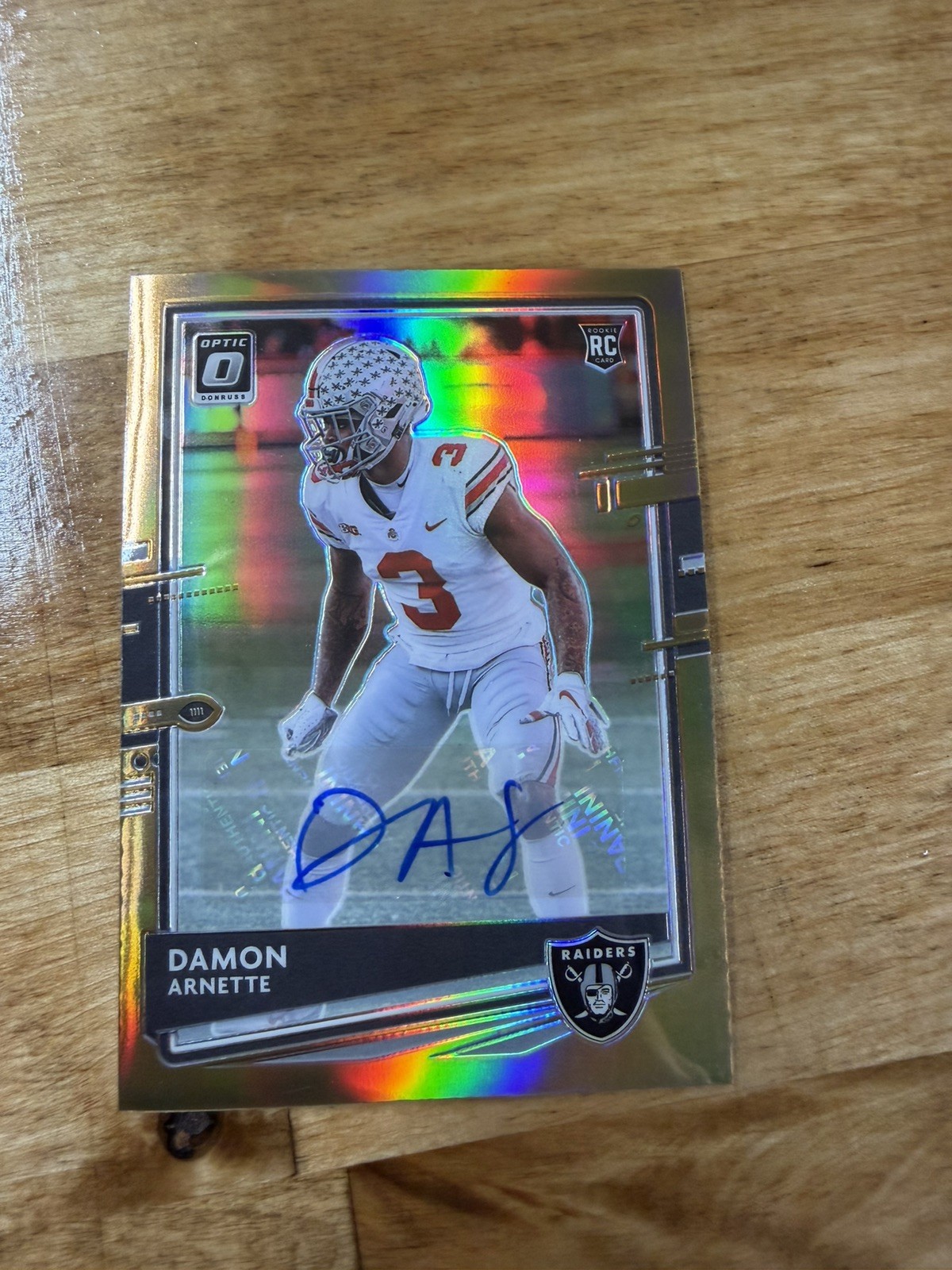 Damon Arnette Panini Donruss Optic #106 Autograph-Bronze