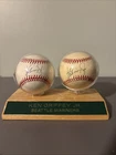 Ken Griffey Jr. Autographed Baseball Lot Of 2 With COA & Display Case