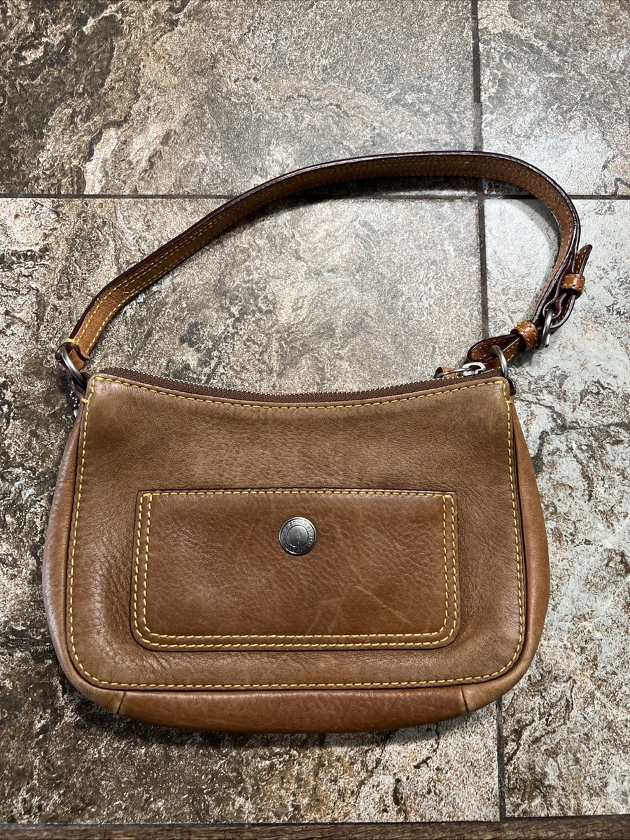 Vintage Coach Chelsea Brown Pebbled Leather Shoulder Bag Hobo CO5S