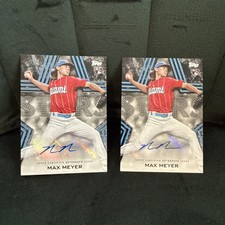 2x 2023 Topps Series 1 - Baseball Stars Autographs Max Meyer #BSA-MME Black /199