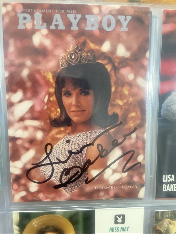 Lisa Baker Signed Playboy Card #40 Playboy Star Picture Autograph August 1967