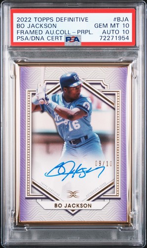 Bo Jackson #DCFA-BJA 2022 Topps Definitive Framed Autograph Collection card