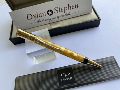 Parker Duofold Citrin Kariert Sonderedition Kugelschreiber