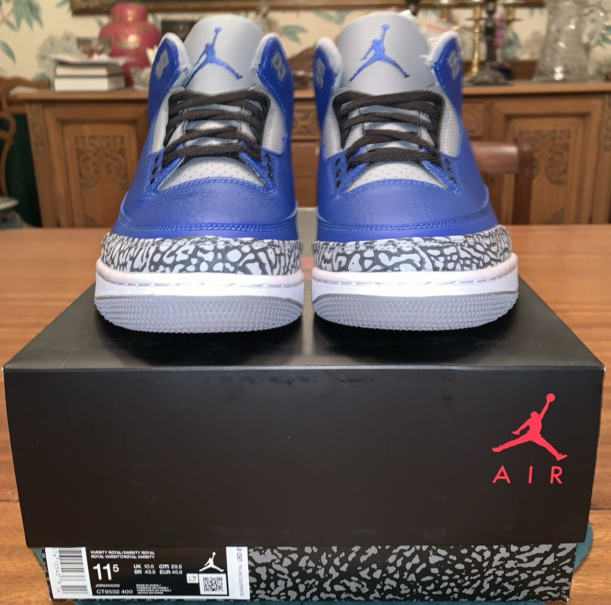 Size 11.5 - Jordan 3 Retro Varsity Royal 2020 for sale online | eBay