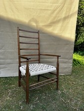 Liberty & Co Arts & Crafts Ladderback Armchair Paper Cord Seat