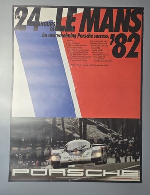 Porsche 24 Hours of LeMans 1982 Original Factory Poster 30''x40 Not A Reprint 