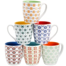 Frcctre 6 Pack Ceramic Coffee Mugs 17oz Large Porcelain Tea Cups Drinking Cups