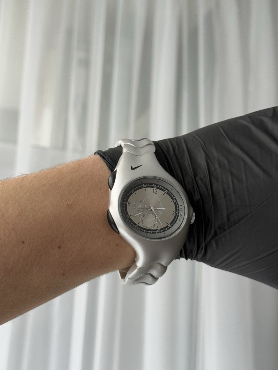Vintage Nike Triax Metal Steel Watch Hype Y2K Avantgarde Retro