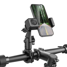 Bike Phone Holder, Phone Mount for Bicycle and Motorcycle Handlebar, Strong