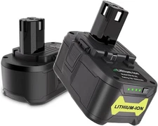 2 Pack 8.0Ah 18Volt High Capacity For Ryobi P108 P191 18V Power Tools Battery US
