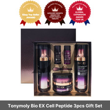 Tonymoly Bio EX Cell Peptide 3pcs Set Toner Emulsion Cream Gift Set / Express