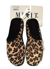 Mixit Cheetah Print Faux Fur Womens Slip on Slippers Size XL 9.5-10.5 NEW