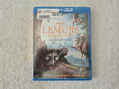 IMAX - ISLAND OF LEMURS MADAGASCAR (BLU-RAY 3D) New Sealed - Cover has damage