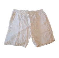 Polo Ralph Lauren Men's Size 40 Ivory Cream Linen Silk Pleated Front Shorts