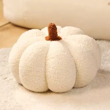White Pumpkin 7 Inch Plush Toy Cute Soft Stuffed Halloween Fall Autumn Decor Gif